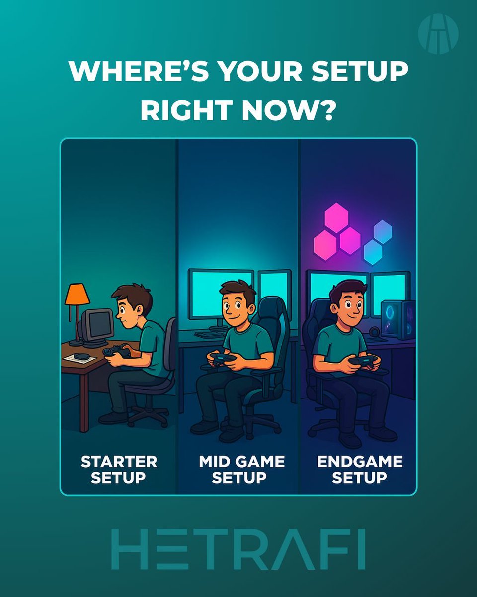 Every setup starts somewhere 👀
Which level are YOU rocking right now? 🔥👇

#Hetrafi #GamingSetup #GamerLife #RGBSetup #BeforeAndAfter #GamingRoom #PlayAndEarn #SetupGlowUp #GamersUnite #LevelUp