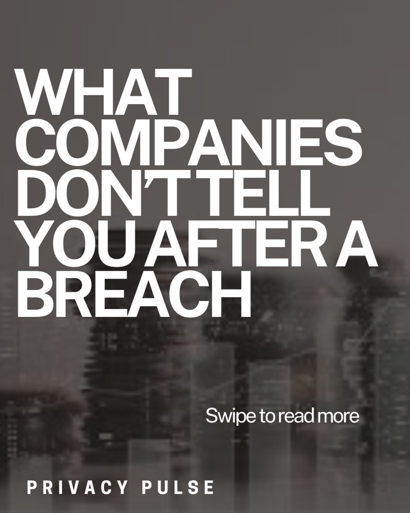 EzinneJubilee's tweet image. There’s what companies announce after a breach…
And then there’s what they don’t tell you.
Here’s the part that stays behind closed doors.
#CyberSecurity #DataPrivacy #PrivacyPulse