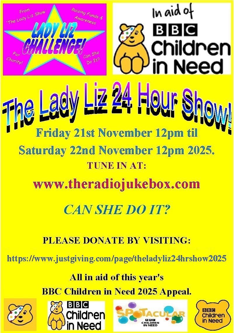 TheLadyLizShow's tweet photo. I’m ready! Off to the studios I go to start at 12pm - LIVE The Lady Liz Show 24hr Radio Show for BBC Children in Need!

TO DONATE: https://t.co/OtbacgfeTu

TUNE IN: https://t.co/F8PFLE0UCe

#theladylizshow #theradiojukebox #theverybest #BBCCiN https://t.co/FIWuLrVk5P