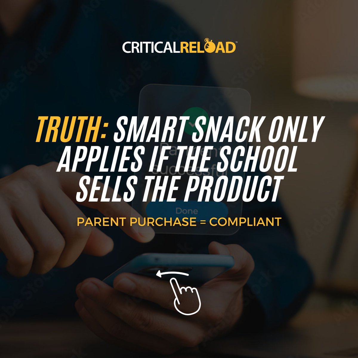 critical_reload's tweet image. 🚫 Myth: Smart Snack rules stop coaches from serving shakes.
✅ Fact: They only apply if the school sells the product.

Parents buy → CR ships → Coaches serve anytime.

Learn more: buff.ly/FyFdGxs