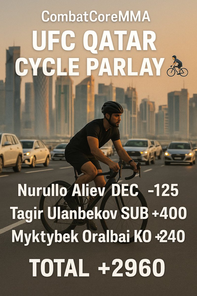 CombatCoreMMA's tweet image. UFC QATAR CYCLE PARLAY!!! #MMATwitter #GamblingX