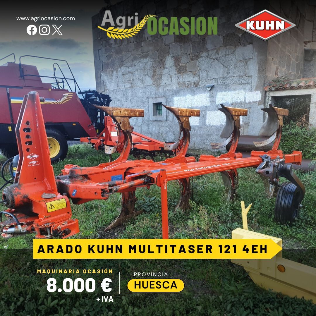 agriocasion's tweet image. Maquinaria Cirés vende Arado reversible suspendido Kuhn Multi-Master 121 de 4 cuerpos preparado para añadir 1 cuerpo más.
✅ Muy buen estado

🏷️ Precio: 8.000 € 

➡️ Más información en: agriocasion.com/arados-de-vert…

#Arados #MultiTaser #Kuhn #MaquinariaAgrícola #Huesca #Agriocasion