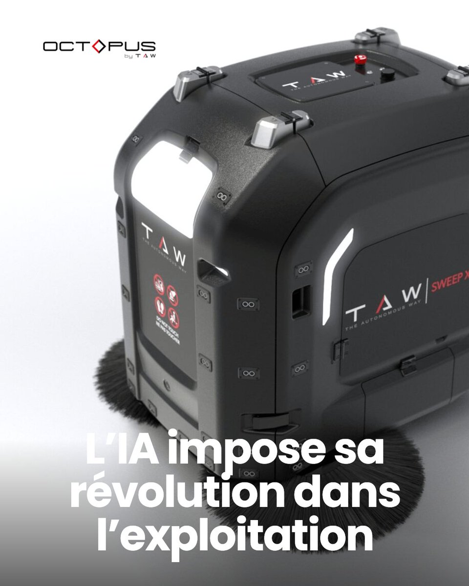 Octopusbytaw's tweet photo. L'IA n'est plus une option : c'est un levier décisif pour la productivité et la conformité. Nos robots XO et T-MOOV automatisent les tâches, réduisent les risques et garantissent les normes. Prêt à changer votre exploitation ? https://t.co/7WJq1sAjaQ