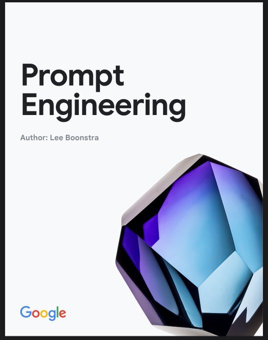 _guillecasaus's tweet image. 🚨 Google acaba de publicar una masterclass gratuita de 69 páginas sobre Prompt Engineering.

Incluye técnicas avanzadas, ejemplos prácticos y configuraciones reales para mejorar tus prompts.

Si estás aprendiendo IA, esto te interesa 👇