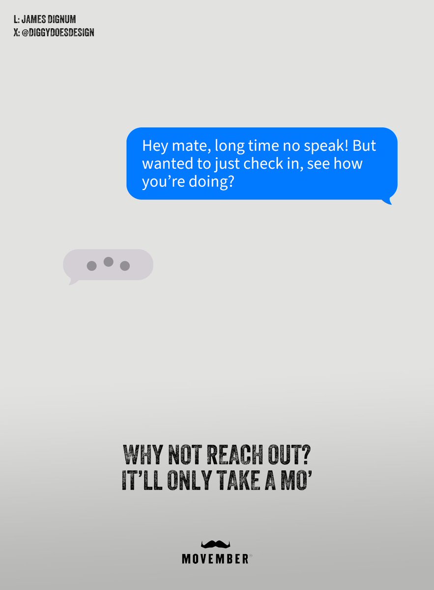 DiggyDoesDesign's tweet image. Creating posters for today&apos;s @OneMinuteBriefs  encouraging people to spend just one minute doing something positive for men’s health this #Movember. 

Got a mo? Use it wisely.