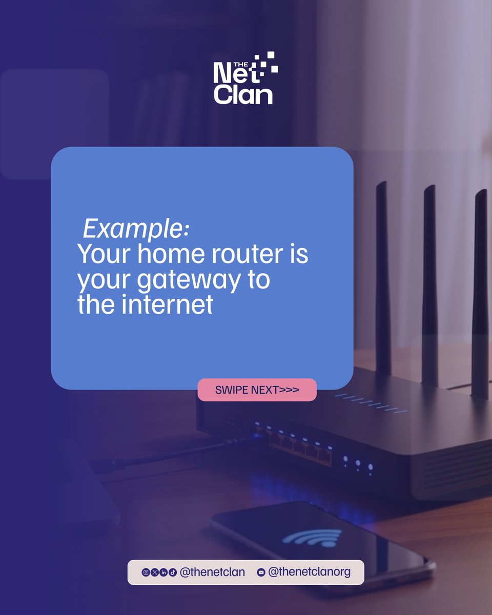 thenetclan's tweet image. No gateway = no internet. Here&apos;s why it matters especially if you&apos;re building or managing a network.

#Gateway #Networking  #TheNetclan #LiNE  
🧵 👇