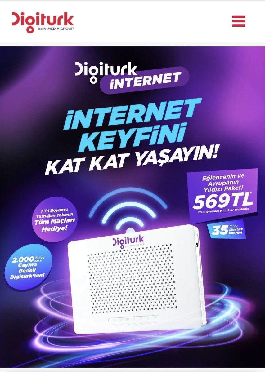 İNTERNETSİZ EV KALMASIN DIGITURK + EV INTERNETi = Ayda sadece   569 ₺ Yetkili Teknik Servis  VİZYON İLETİŞİM Rize