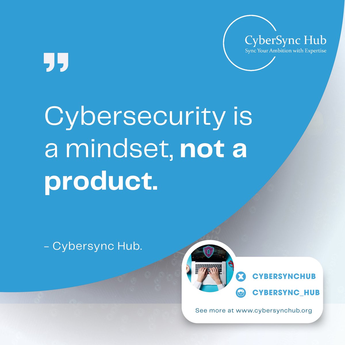 CyberSyncHub's tweet image. Cybersecurity is not a product.
It is a mindset.
Tools help, but habits protect.
#CyberSecurity #ThinkSecure #InfoSec