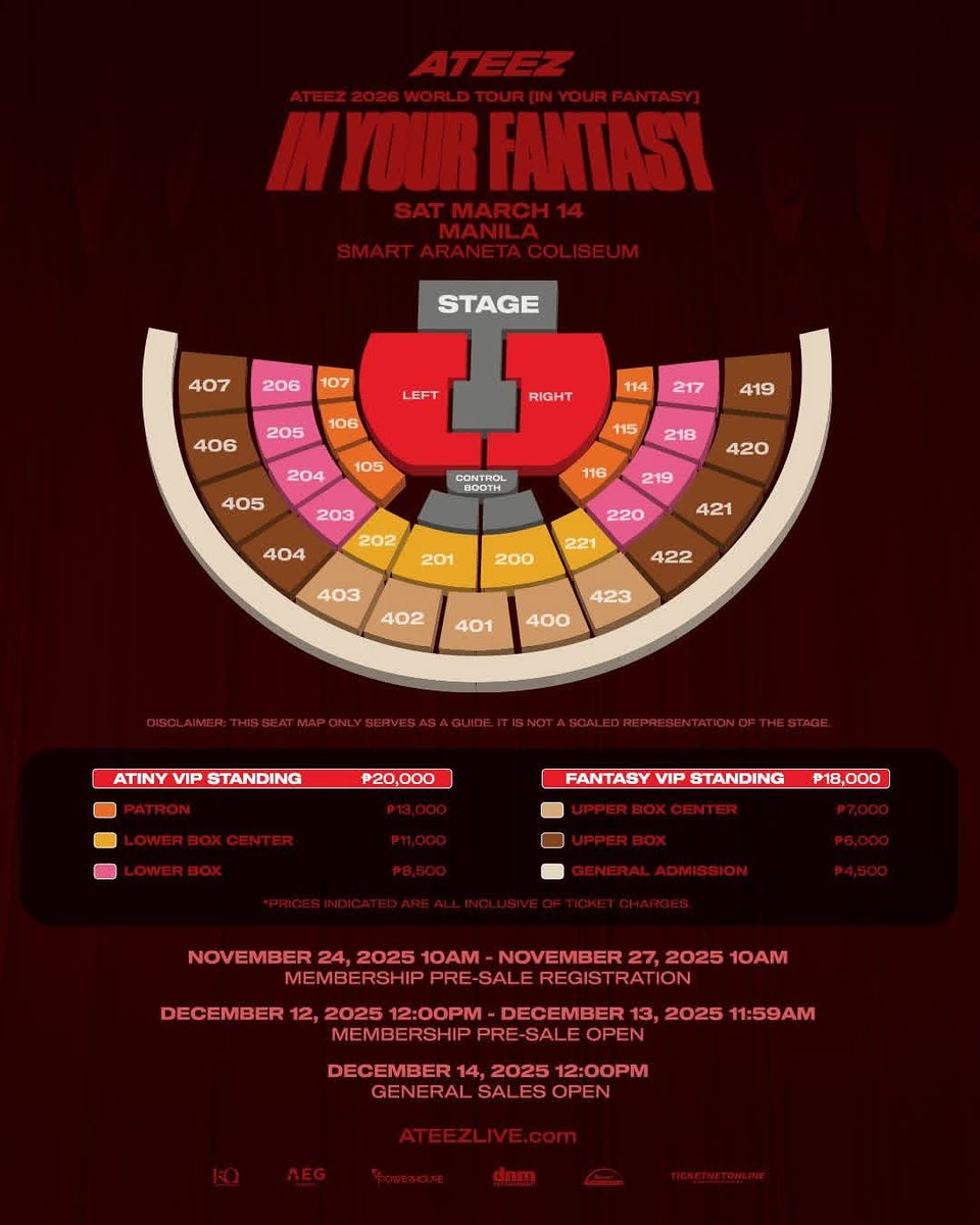 swift_tix's tweet image. ATEEZ 2026 WORLD TOUR [IN YOUR FANTASY] IN MANILA | Ticket Assistance

💵 100% Refund Guarantee
🎟️ Tickets issued under your name &amp;amp; account
🏆 Proven 99% Success Rate
✨ Trusted by 1,800+ satisfied clients

👉 Avail our assistance here: bit.ly/swifttickets