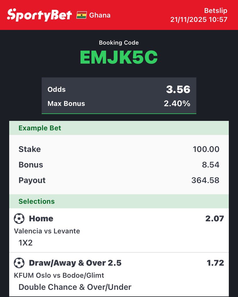 GioPredictor's tweet image. Another slip for today