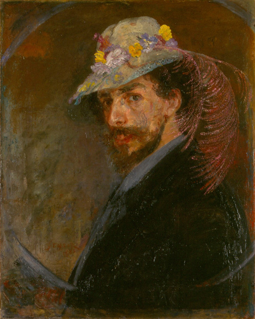 ArtistEnsor's tweet image. Self-Portrait with Flowered Hat #artbots #ensor