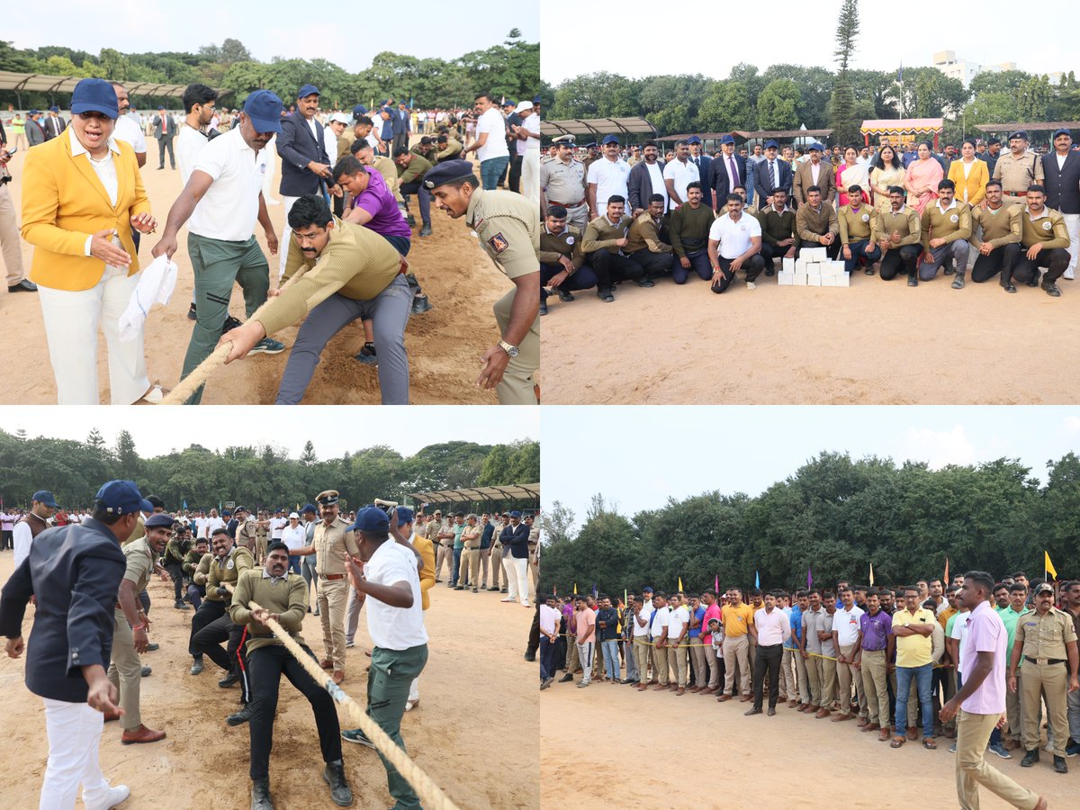 “ಬೆಂಗಳೂರು ನಗರ ಪೊಲೀಸ್ ವಾರ್ಷಿಕ ಕ್ರೀಡಾಕೂಟ–2025” ರ ಪಂದ್ಯಾವಳಿಯ ವಿವಿಧ ಕ್ರೀಡೆಗಳಲ್ಲಿ ನಮ್ಮ ತಂಡಗಳು ಭಾಗವಹಿಸಿ ಕ್ರೀಡಾಶಕ್ತಿಯನ್ನು ಪ್ರದರ್ಶಿಸಿದ್ದು, ಮಾನ್ಯ ಗೃಹ ಸಚಿವರು, ಮಾನ್ಯ ರಾಜ್ಯ ಪೊಲೀಸ್ ಮಹಾ ನಿರ್ದೇಶಕರು, ಮಾನ್ಯ ಬೆಂಗಳೂರು ನಗರ ಪೊಲೀಸ್ ಆಯುಕ್ತರು ಹಾಗೂ ಮಾನ್ಯ ಜಂಟಿ ಪೊಲೀಸ್ ಆಯುಕ್ತರ ರವರ ಉಪಸ್ಥಿತಿಯಲ್ಲಿ ಬಹುಮಾನ