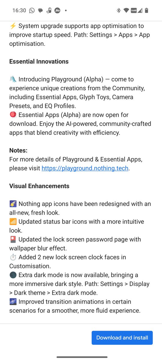 bongarani's tweet photo. @nothing Getting the update already. Thank you @getpeid @nothingindia @nothing https://t.co/KRx8sPXke5