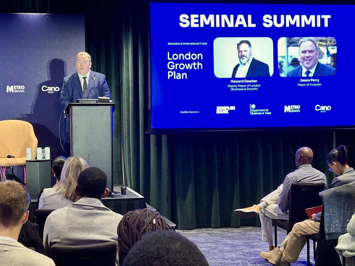 Great to hear from <a href="/yourcroydon/">Your Croydon</a> Mayor Jason Perry talking about #Croydon at today’s #SeminalSummit 

If you are a #SmallBusiness in Croydon or another #London local authority get connected to your council’s #BusinessNews to stay aware of local opportunities.