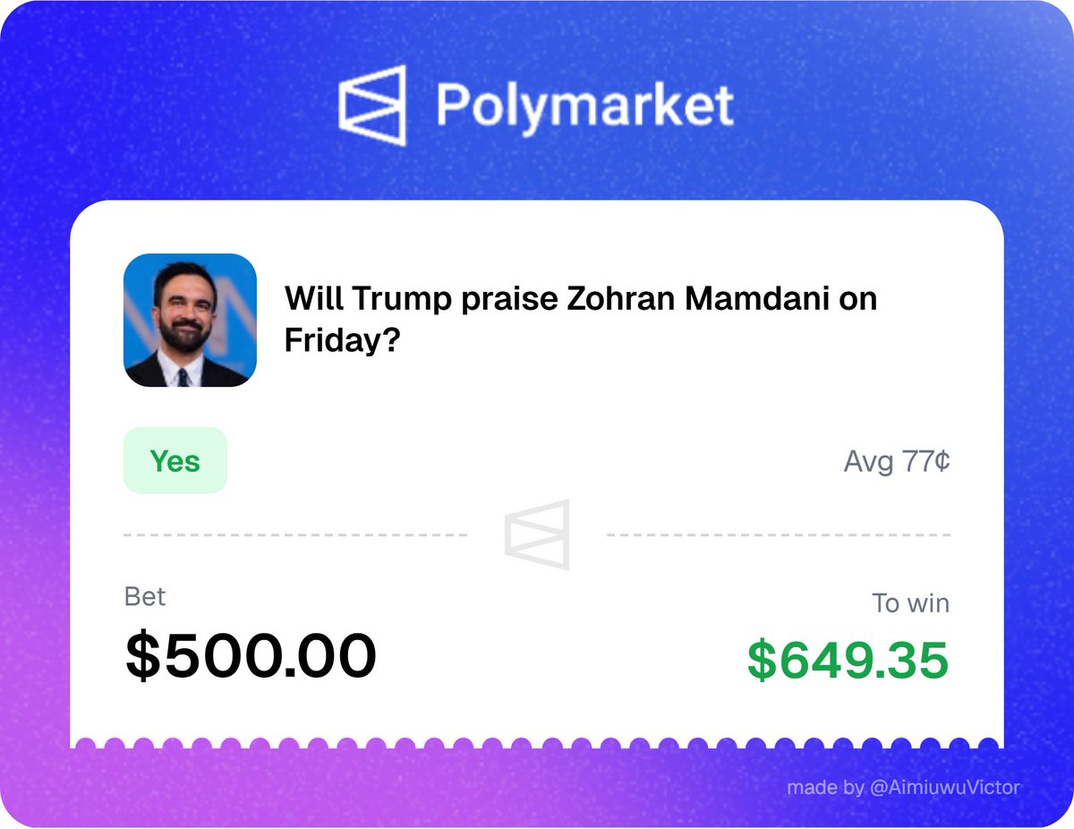 One thing's for sure right now on <a href="/Polymarket/">Polymarket</a>
    
     trust in <a href="/ZohranKMamdani/">Zohran Kwame Mamdani</a>

polymarket.com/event/will-tru…