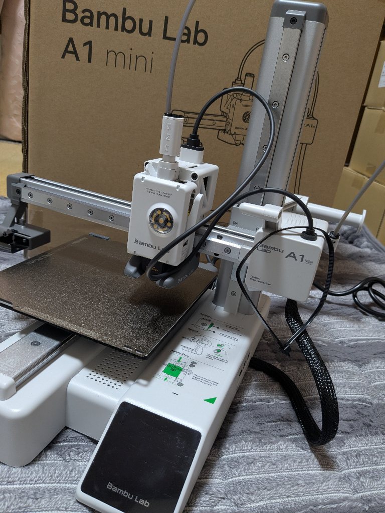 あけみ　アミン　リファイン A1mini買っちった！ …思ったよりでけぇな！！ #BambuLab #3Dプリンタ