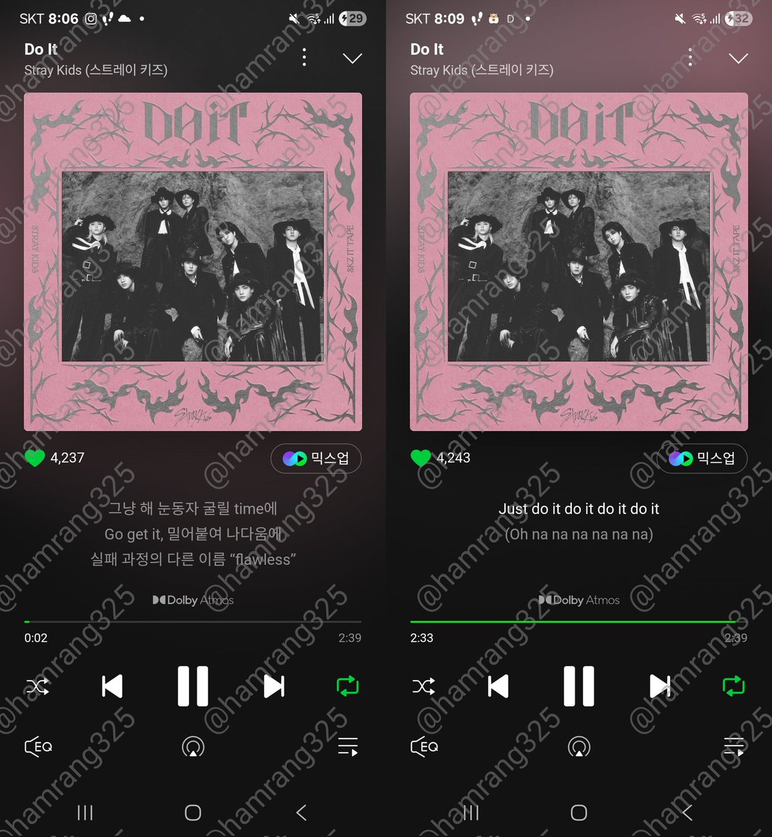 hamrang325's tweet photo. 20시 멜론 인증
#StrayKids #스트레이키즈
#DO_IT
#SKZ_IT_TAPE
#Do_It
#신선놀음 #DIVINE
#Do_It_BurningTime
#신선놀음_BurningTime
#StrayKidsComeback
#YouMakeStrayKidsStay https://t.co/DKsTsraZLM