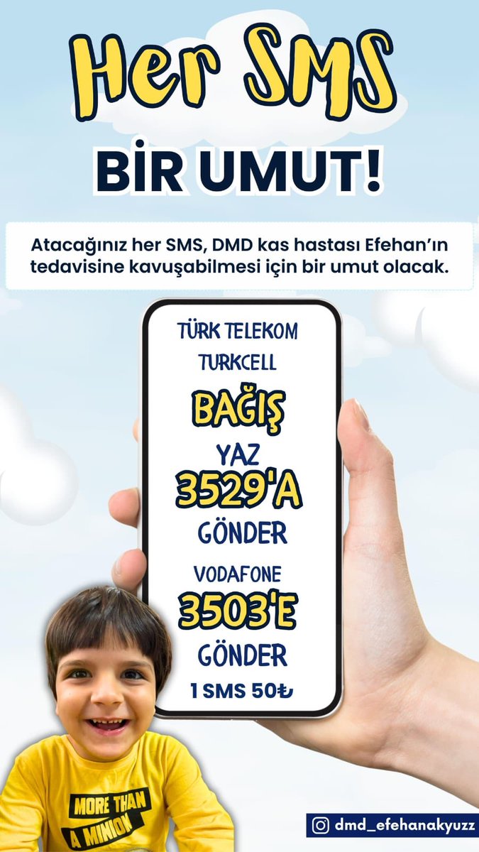 Cuma sadakalarınız Efehana umut olabilir 🙏🙏 

Sizde Efehana az çok demeden destek olabilirsiniz. #hayirlicumalar