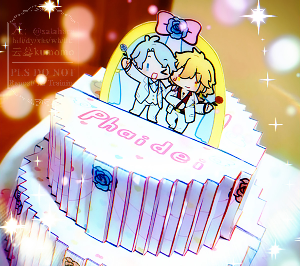 satahara's tweet image. #phaidei #ファイモス #厄敌 
💒phaidei wedding cake🎂