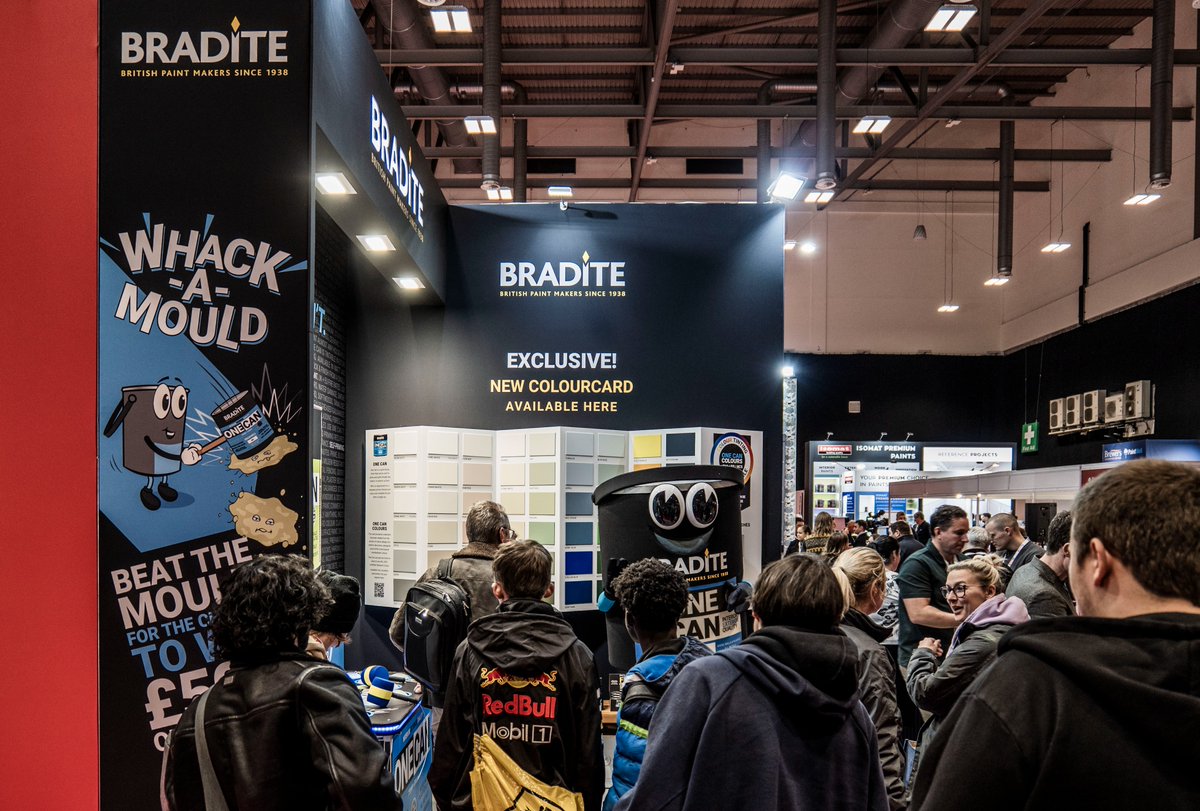 braditepaints's tweet image. Thank you to everyone who visited our stand at this year’s @PDShow1 , it was great to meet so many of you!

We hope you enjoyed exploring our new colour card and taking on our ‘Whack-A-Mould’ challenge! 

Make sure to share your photos and tag @braditepaints

#braditeonecan