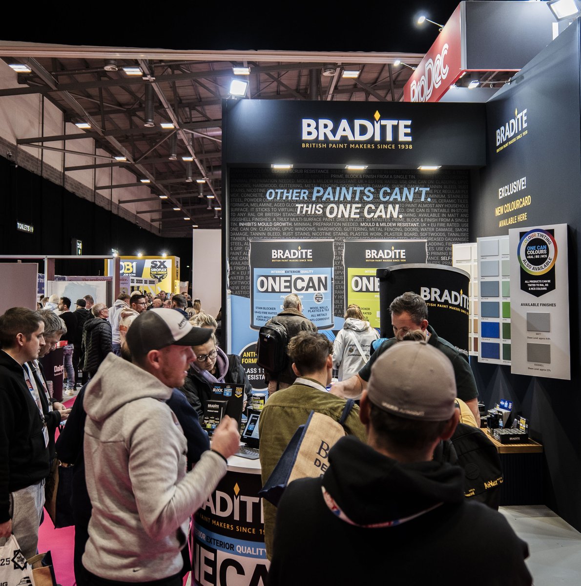 braditepaints's tweet image. Thank you to everyone who visited our stand at this year’s @PDShow1 , it was great to meet so many of you!

We hope you enjoyed exploring our new colour card and taking on our ‘Whack-A-Mould’ challenge! 

Make sure to share your photos and tag @braditepaints

#braditeonecan