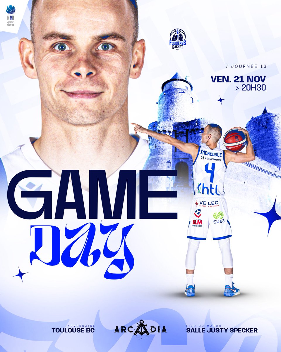 𝑮𝑨𝑴𝑬 𝑫𝑨𝒀 ⚔️

ℹ️ NM1 | J13 🆚 Toulouse

On clôture les matchs aller avec la réception des toulousains à Justy Specker, ce soir à 20h30 ! 💥

📺 Live match > YouTube LSEI TV
📲 Live score en story Instagram

👉🏼 Présenté par l’Arcadia Fougères