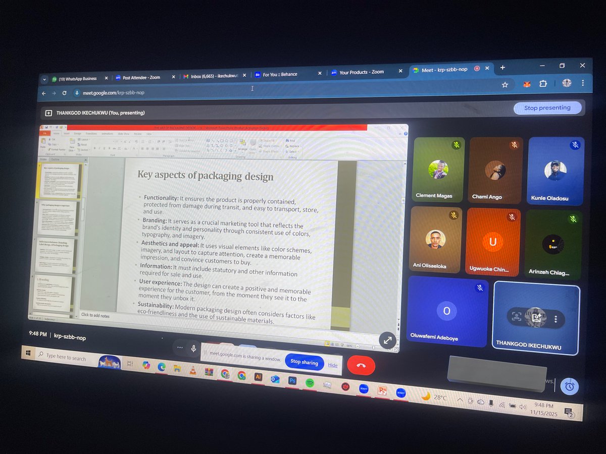 We’re already on Day 6 of the Packaging Design Class, and the results from my students have been absolutely amazing 🤩.

I’ll be sharing some of their works here shortly!