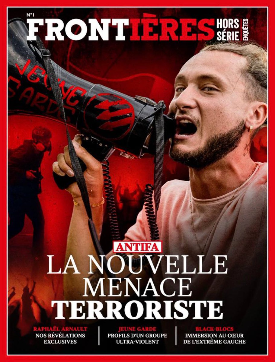 🚨Magazine “ANTIFA : LA NOUVELLE MENACE TERRORISTE” disponible en précommande

Une première en France : nos journalistes ont enquêté sur les terroristes Antifa

Dans ce mag, Frontières vous révèle également des informations sur Raphaël Arnault

Précommande sur notre site internet