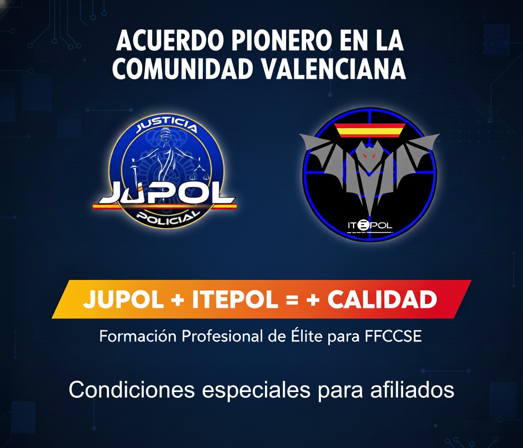 Jupol_Valencia's tweet image. 🔵 Jupol Comunidad Valenciana 🔵 e ITEPOL  acaban de firmar un acuerdo formativo 👮🏼‍♀️👮🏼‍♂️🤼‍♂️ con precios exclusivos para afiliados.

¡Formación 🔝 al mejor precio‼️

🔗 t.me/+t2_uXnp3mpY4M…
🔗 Itepol.com

✅ En vigor a partir del 1️⃣ de Diciembre