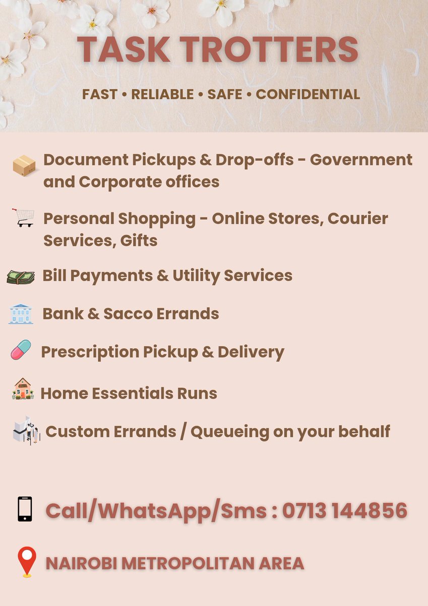 moraanicole96's tweet image. Hello KOX fam, my name is Nicole, and I need your support 🥺
I run errands within Nairobi from as low as Ksh 500.
Truth is… sourcing clients has been a bit tough 😭
If you come across this post pls share &amp;amp; RT.
It could change my whole day 🙏🏾💜

📞0713144856

#ikokazi #IkoKaziKE