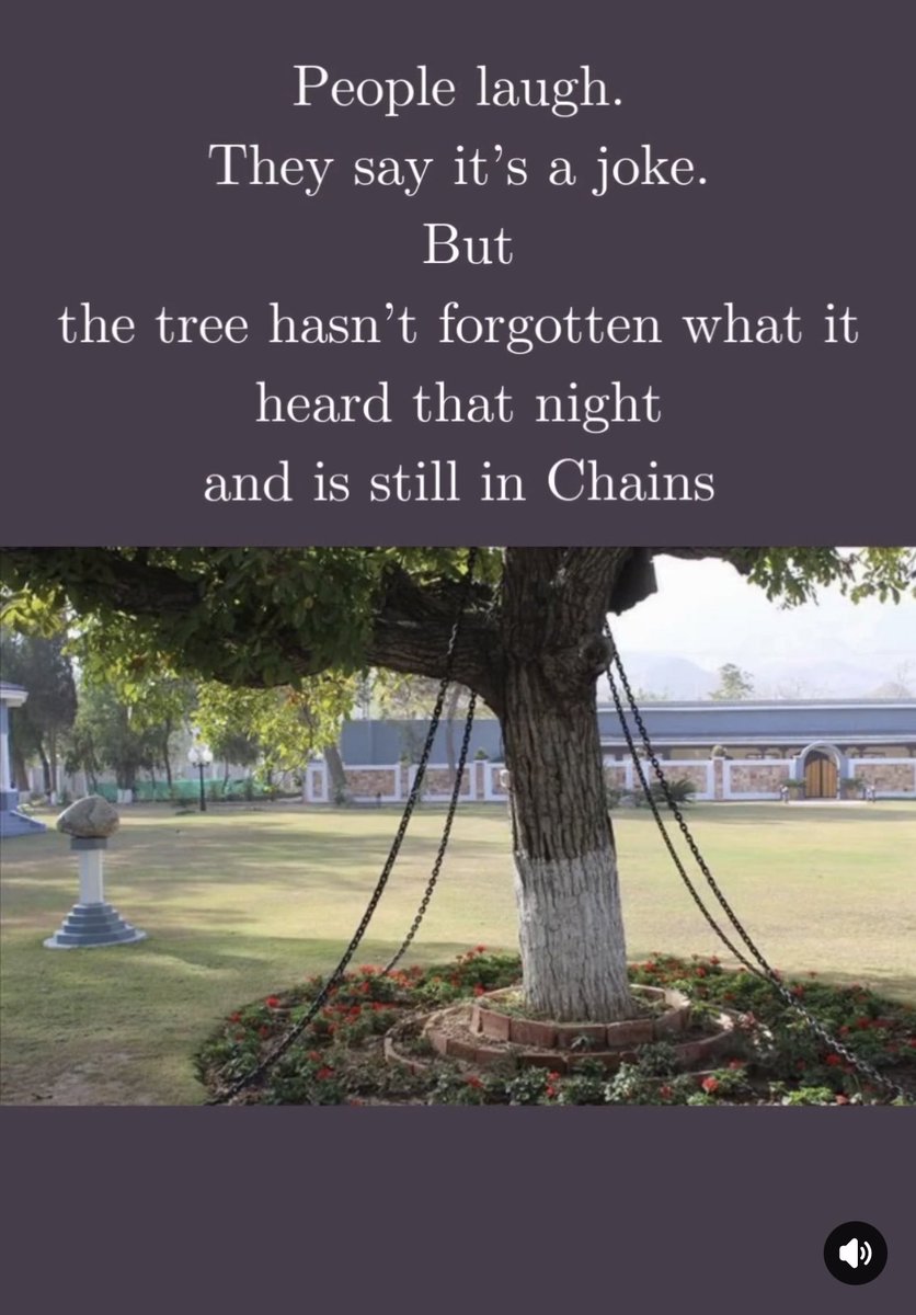 MaizaHameedMNA's tweet photo. A tree near the Khyber Pass has been “under arrest” since 1898.
A British officer, terrified, claimed it was moving toward him — so he ordered it chained.
The empire vanished long ago.
The chains never did.
#ChainedTree #LandiKotal #ColonialGhosts #EerieHistory #StrangeButTrue https://t.co/pmrWwUSGUp