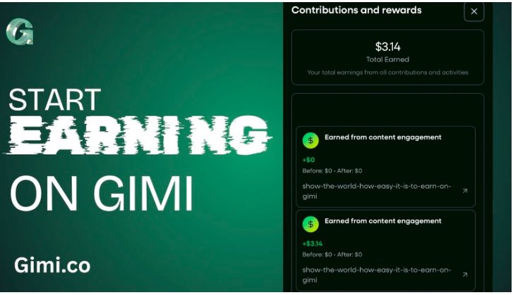 Roland_etim25's tweet image. Creators, your BAG is calling 💸🔥
@GimiApp is paying you just to POST.
Only 3 steps:
1️⃣ Visit app.gimi.co
2️⃣ Pick a campaign
3️⃣ Post &amp;amp; submit
Fast earnings. Zero stress. 🚀
#GIMI #SideHustle #EarnByPosting