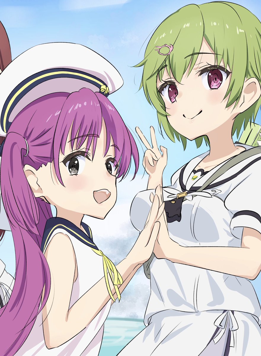 domotteru's tweet image. うみ&amp;amp;のみき
 #サマポケ