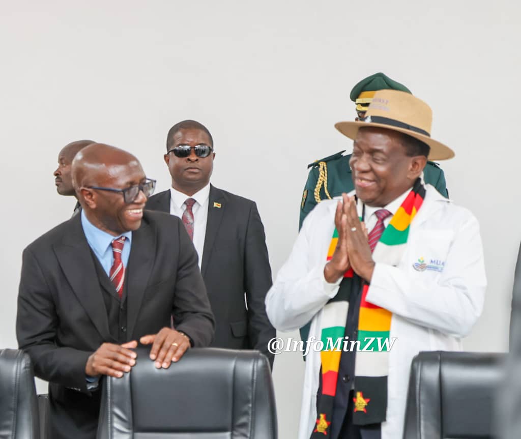 InfoMinZW's tweet photo. His Excellency President Emmerson Mnangagwa also commissioned the MUAST Central Analytical Services Laboratory Building.
#MUAST
#Education5.0 https://t.co/wIefyB5qO7