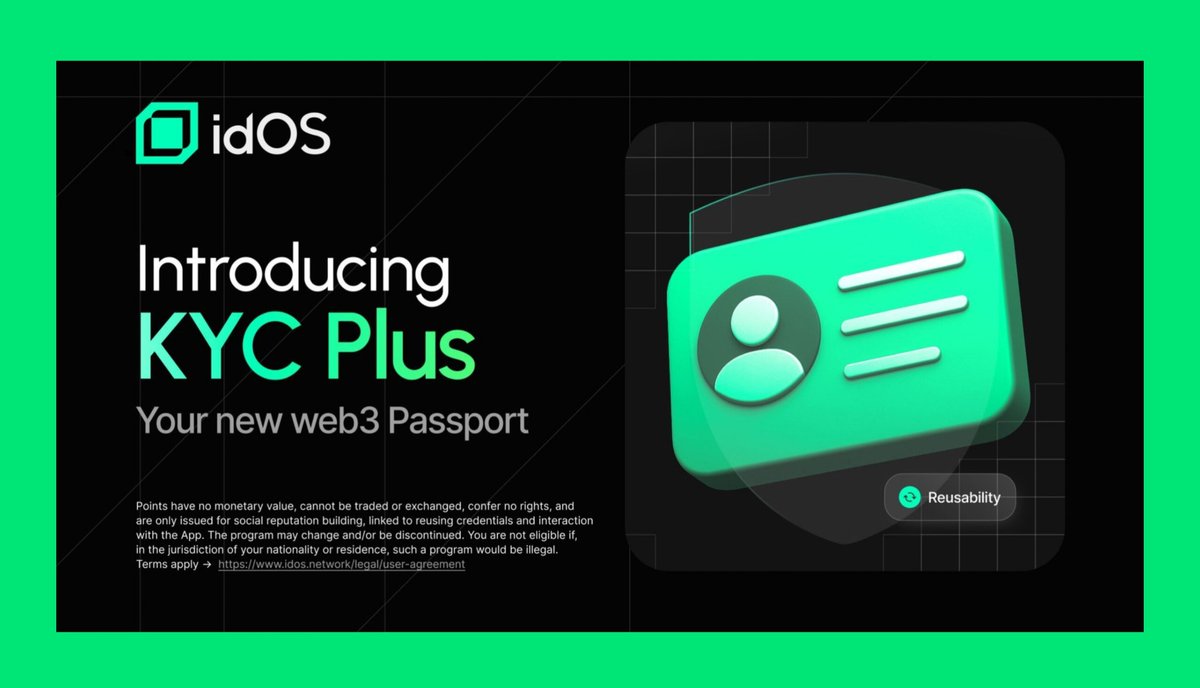 amosope2's tweet image. Emphasizing User Ownership and Importance : @idOS_network

 ​Epoch 2 is officially live, Now is the time to engage with @idOS_network as they build one of the most critical foundational layers in crypto.

​idOS Network is solving Web3&apos;s identity problem by making verification and…
