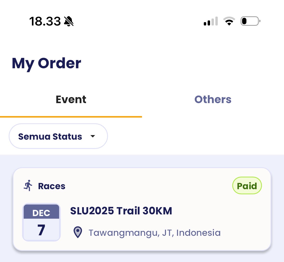 7 desember nanti bakal ke Solo buat Trail Run!! Aaa so excited ✨ kali ini ambil kategori 30km 🫶🏼