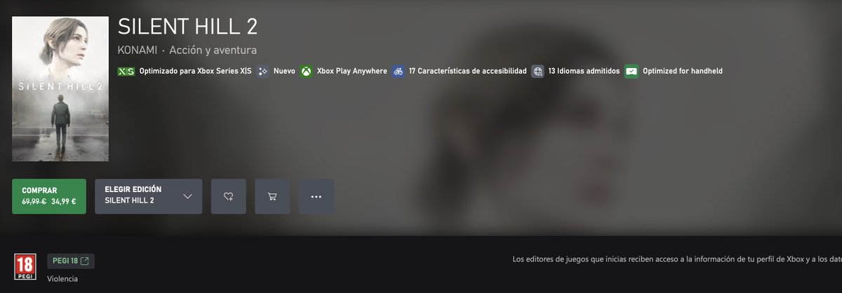 Lo de XBOX con la publicidad es para hacérselo mirar...

Ayer se publicó "Silent Hill 2 Remake" para SERIES X/S. Lo hizo, además, con un OFERTÓN a mitad de precio.

No hubo ni rastro del juego en el Partner Showcase, el evento de ayer... En fin.

¡Corred, insensatos!🧙‍♂️