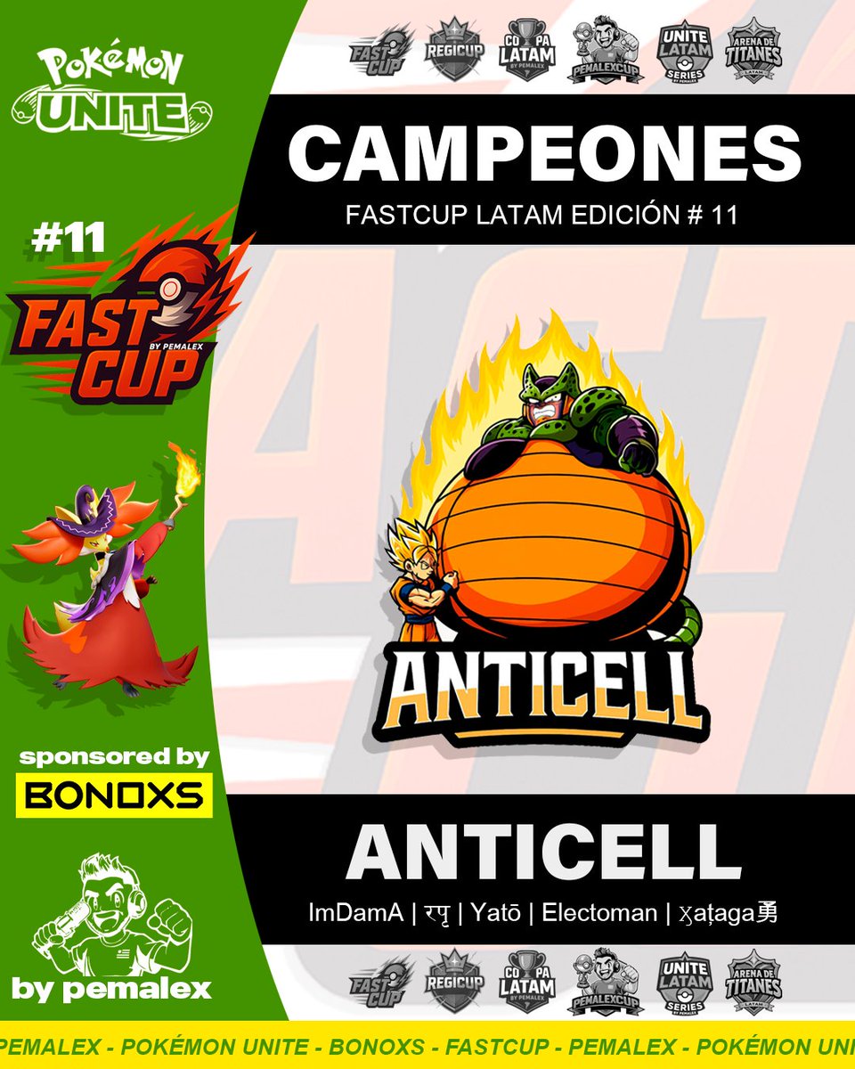 🏆 ANTICELL CAMPEONES DE LA FASTCUP LATAM #11 🏆

La Fastcup LATAM #11 llegó a su final… ¡y ANTICELL levantó el trofeo! 🔥
Felicitaciones para ANTICELL, nuevos campeones de esta edición.
Gracias a todos los equipos por el espectáculo y a la comunidad por acompañar en cada