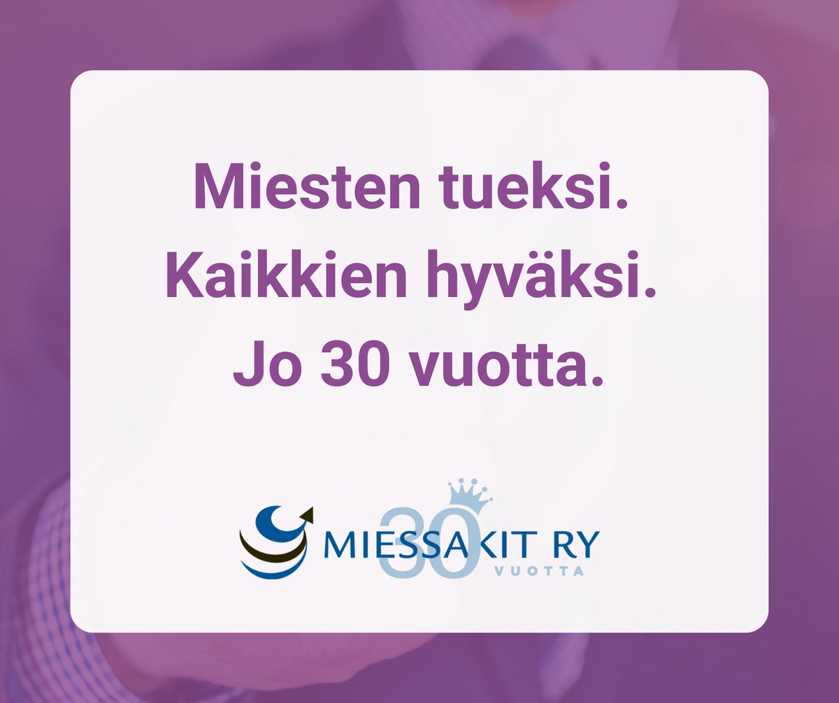 Miessakit ry 30 vuotta!

Väkivaltaa Kokeneet Miehet -toiminta käynnistyi vuonna 2016 ja se tarjoaa apua väkivaltaa kotona tai kadulla kokeneille miehille.