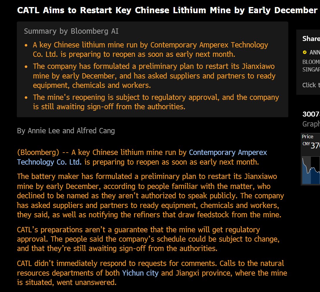 usuallyYJLee's tweet image. I was going to ask here - what is the next #lithium crisis CATL is going to manufacture... and they beat me to it! The key point to note is -- their preparations have zero effect on whether the Govt bodies (and there are at least 2) will give them approval. Just as i said don&apos;t…