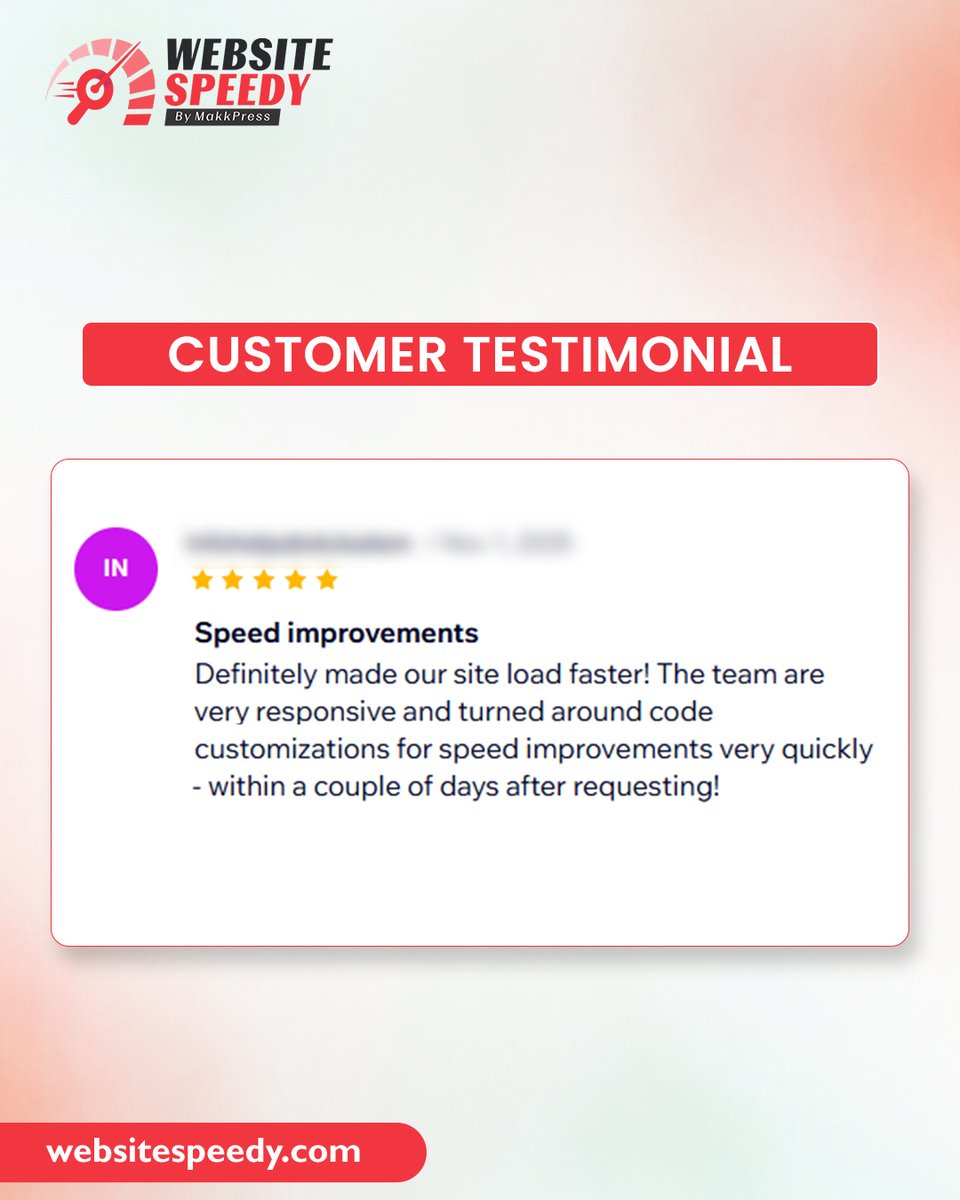 WebsiteSpeedy's tweet image. Your customers won’t wait… but Website Speedy will make sure they don’t have to! ⏱️💨

Try it now → websitespeedy.com 🚀

#SpeedOptimization #WebsiteUpgrade #DigitalSuccess #WebsiteSpeedy #SiteSpeedBoost #FasterWebsites #ShopifySpeed #LoadingTimeMatters #Shopify #Wix