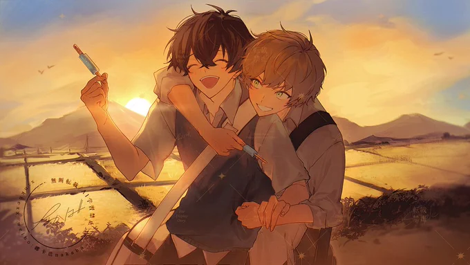 まるぐりさん( #marugurit )と無音さん( #Seri_Mune )の『点描の唄』カバー動画のMVイラストを描かせていただきました! MV ▸