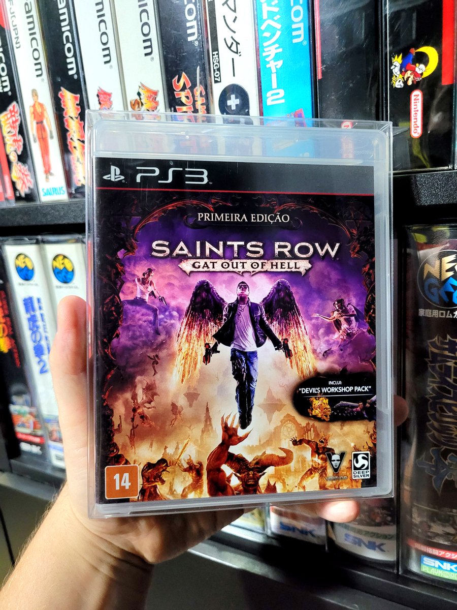 Uma capa de jogo por dia 426.

Saints Row: Gat out of Hell, Playstation 3, 2015.
Volition.

#SaintsRow
#Volition
#Playstation3