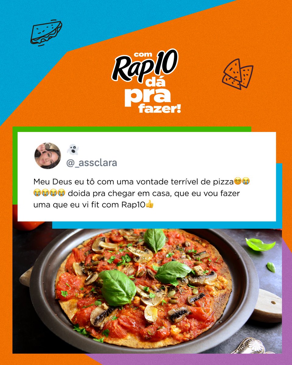 Dá pra fazer uma versão da sua pizza favorita e ainda dar orgulho pra sua nutri 🥰

#Rap10 #DáPraFazer #Rap10Comunidade #ComRap10DáPraFazer