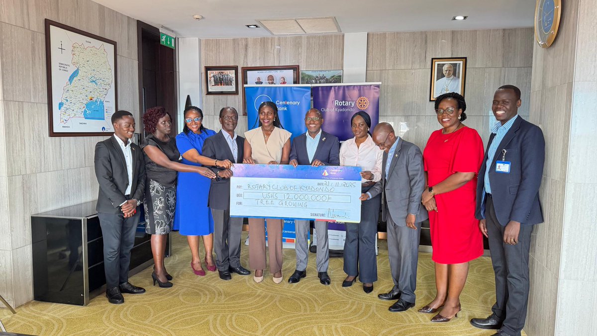 Grateful to Centenary Bank for joining hands with the Rotary Club of Kyadondo to restore our environment.
Their generous support will help us plant 4,000+ trees on 8 hectares at MITI Conservatory in Mukono-our centre of excellence in conservation.
#rotaryeyamba#missiongreen