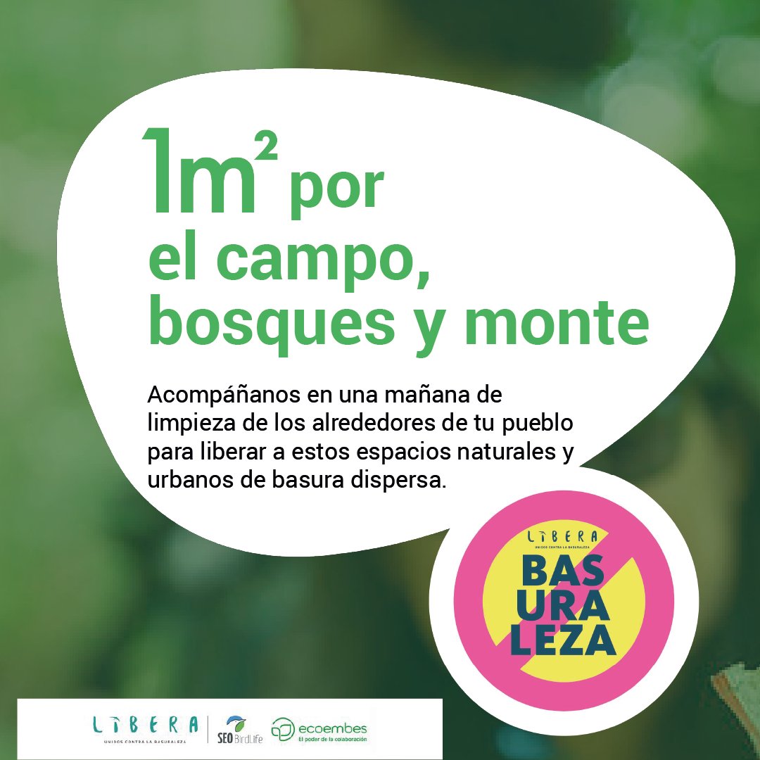PromedioBadajoz's tweet image. ¡Ya está aquí una nueva edición de #1m2! 
Libera a la naturaleza de basura dispersa en estas tres jornadas que hemos preparado en Los Guadalperales, Valle de Matamotos y Valle de la Serena.

En colaboración con #ProyectoLibera, @ecoembes , @SEO_BirdLife y los ayuntamientos.