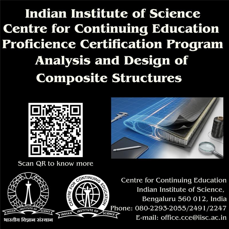 cce_iisc's tweet image. Dual Advantage for Your Future
Students &amp;amp; Working Professionals: Earn Certificate + Academic Credits starting Jan&apos;26 (boost your resume academic standing)
#NVH #VibrationControl #NoiseControl #MechanicalEngineering #AutomotiveEngineering #Aerospace #FEM #ProfessionalDevelopment