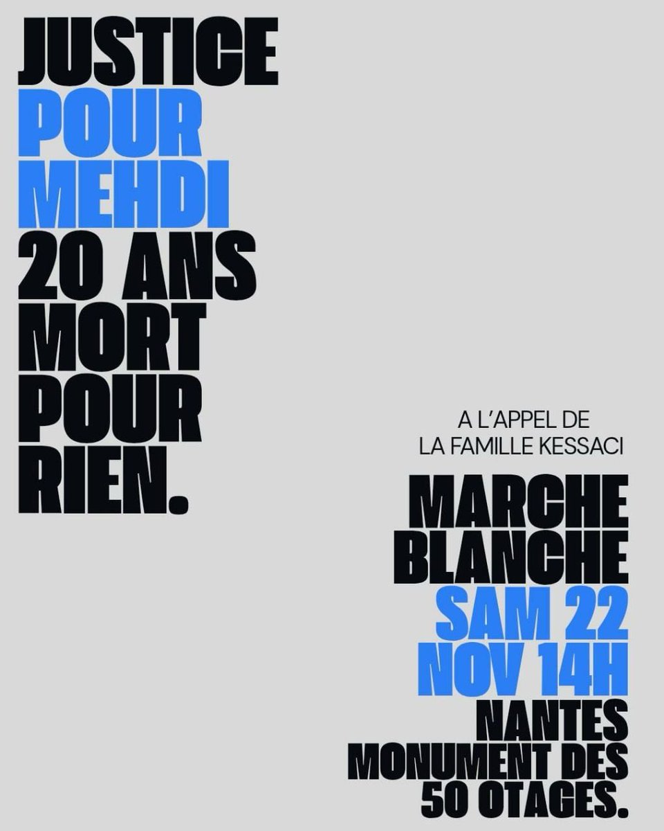 Demain, Nantes se rassemblera pour rendre hommage à Mehdi Kessaci et soutenir sa famille.
Et pour rappeler notre détermination à mener la lutte contre le narcotrafic, partout sur le territoire.
