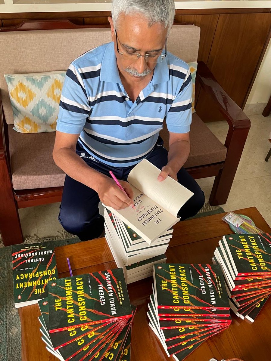ManojNaravane's tweet image. Signing copies of my book The Cantonment Conspiracy. Order your signed copy. ⁦@faujidays⁩
faujidays.com/shop/books/war…