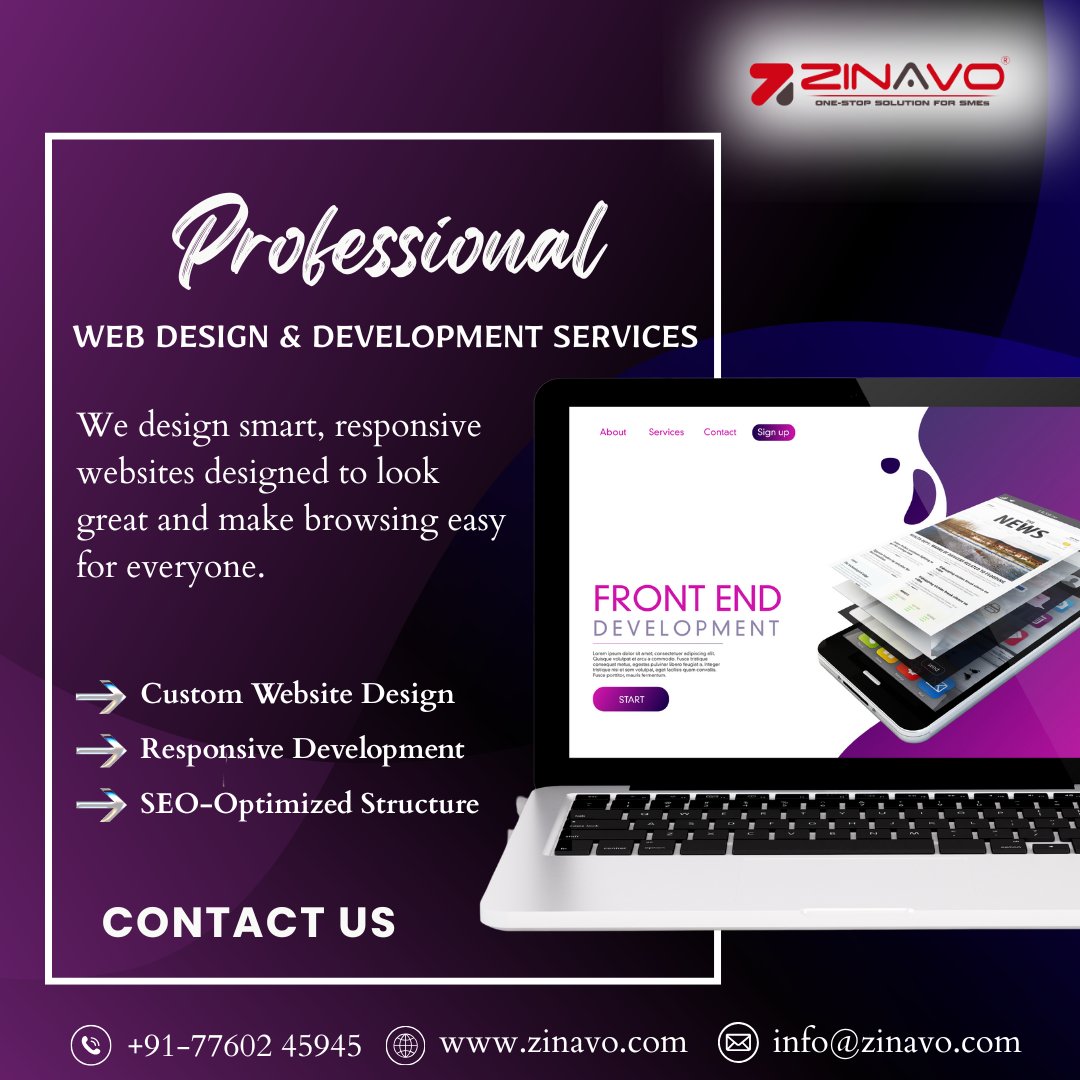 Zinavogroup's tweet image. We offer modern, responsive and user-friendly web design and development solutions customized to your business needs.

📞 +91-7760245945
☎ +91 80-35694395
📩 info@zinavo.com
🔗zinavo.com
📍goo.gl/maps/Z2fsxzF1W…

#Zinavo #Bangalore #WebDevelopment #WebsiteDesign
